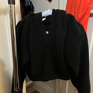 Gilly Hicks Black Sherpa Hoodie